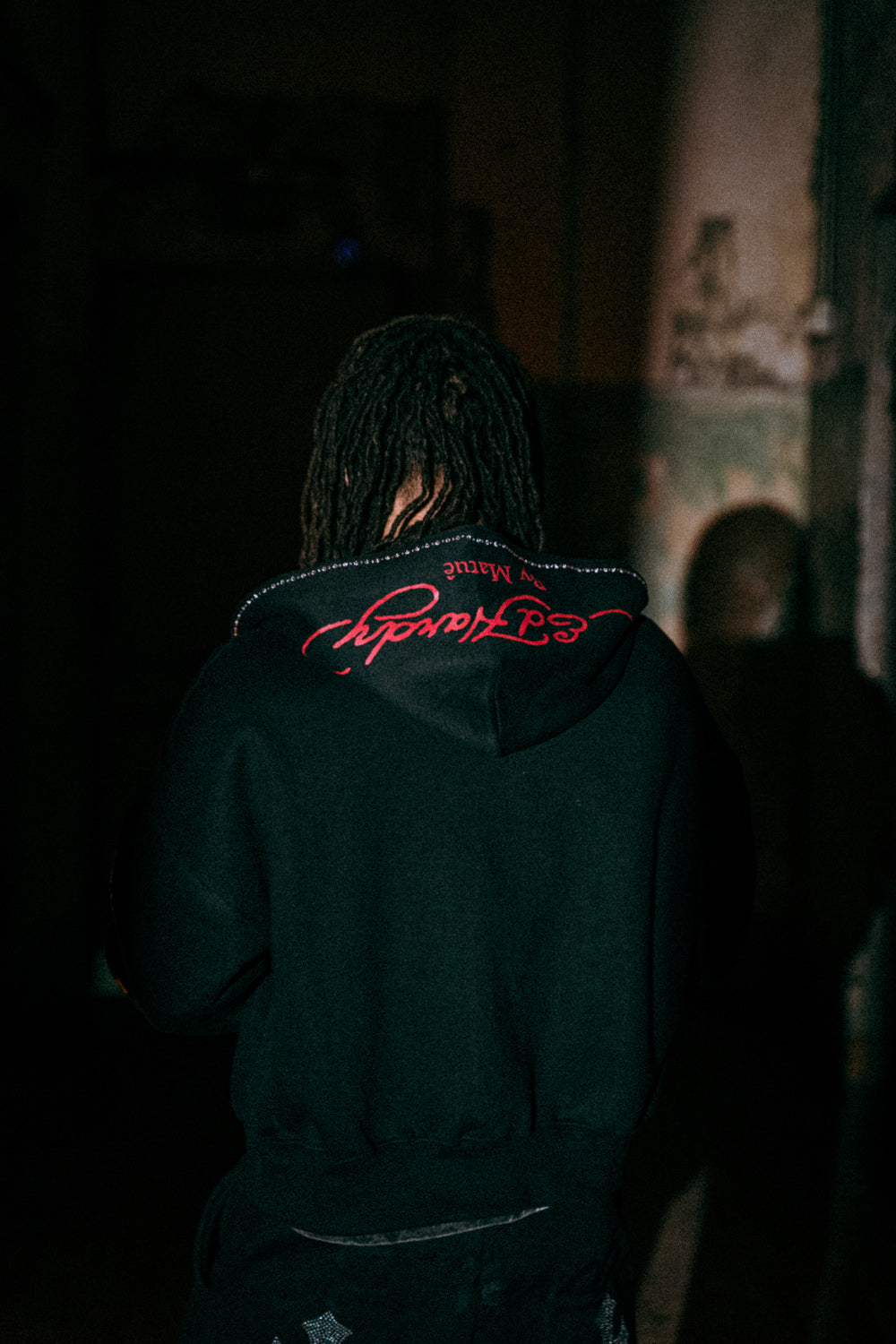 Ed Hardy x Matuê "Cruz" Moletom Zip Up Preto