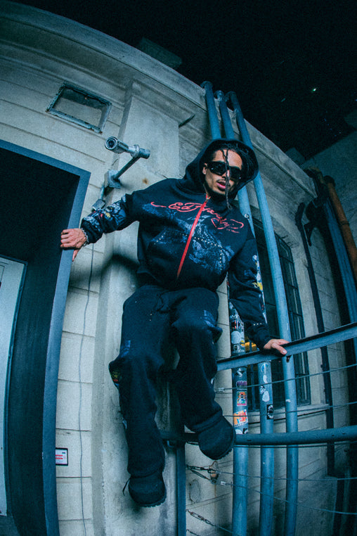 Ed Hardy x Matuê "By Matuê" Moletom Zip Up Preto