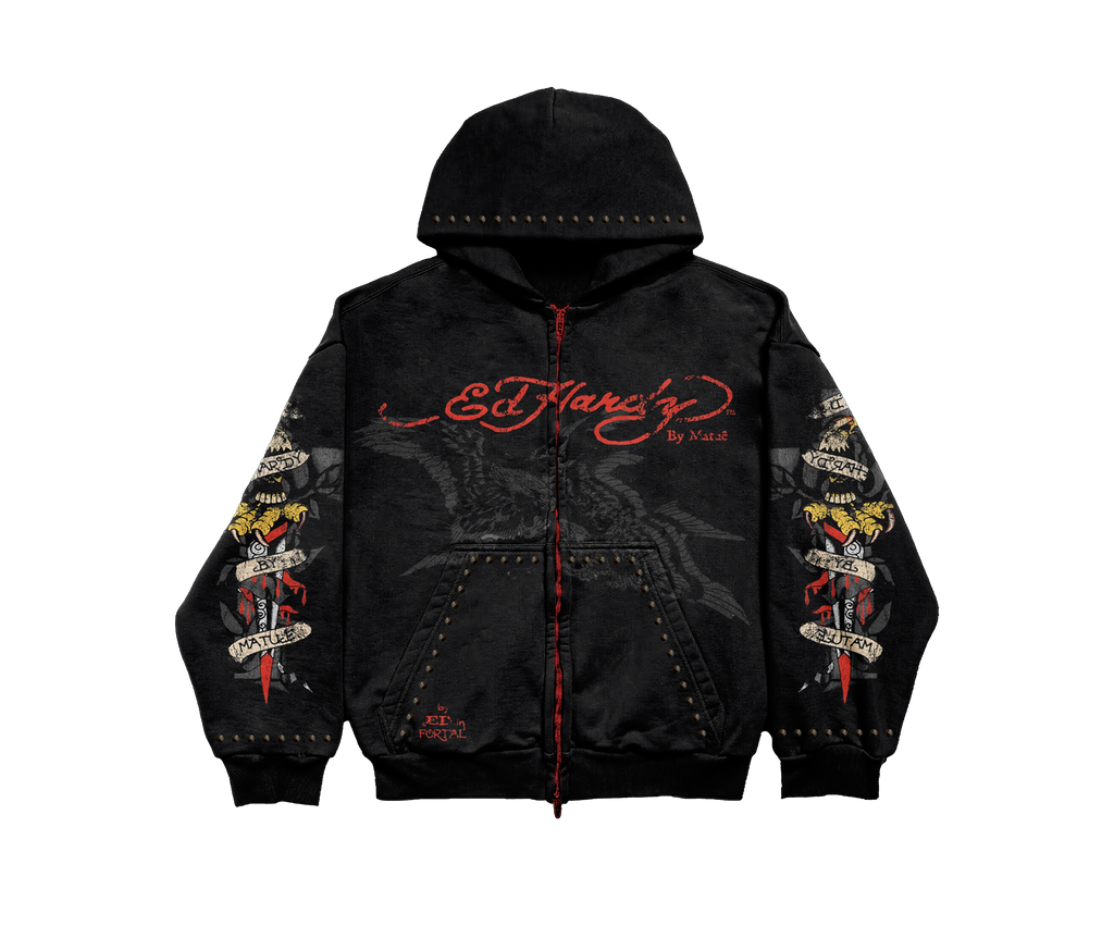 Ed Hardy x Matuê "By Matuê" Moletom Zip Up Preto